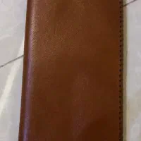 کیف پول دست دوز چرم برند شایسته قهوه ای