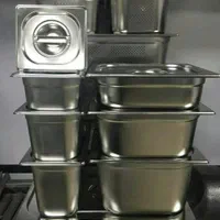 لگن استیل ضدزنگ بنماری ساده پانچ رستورانی