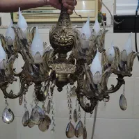 لوستر برنزی دو گل