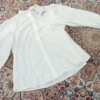 شومیز نخی سفید خارجی