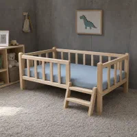 تخت کودک و نوجوان مدل مادام تمام چوب