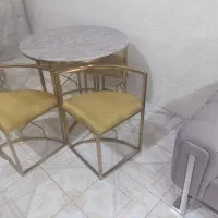 میز نهارخوری فلزی وچوبی|میز و صندلی غذاخوری|ایلام, |دیوار