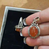انگشتر و گردنی نقره
