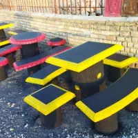 میز صندلی باغ ویلای