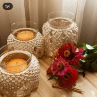 جاگلدانی/جاشمعی/مکرومه/صنایع دستی|صنایع دستی و سایر لوازم تزئینی|تهران, ابوذر|دیوار