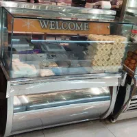 ویترین خشک قنادی و زیرترازویی استیل