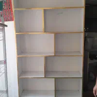 ویترین ملامین  سفید طلایی
