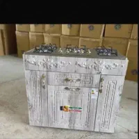اجاق گاز m4 چدن گرد و مربع استیل و شیشه ای