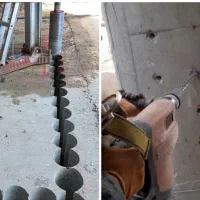 کاشت میلگرد - کاشت بولت - مقاوم سازی سازه