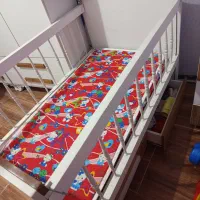 تخت خواب  کودک  همراه گهواره|تخت و صندلی بچه|چهارباغ, |دیوار