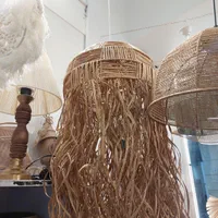 لوستر مکرومه حصیری کنفی رافیا