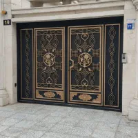 نقاشی ساختمان سرخ گل طلایی