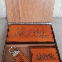 ست کیف جاکارتی جاکلیدی چرم طبیعی