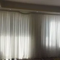 پرده حریر همراه با زیر پرده و چوب پرده و سرب