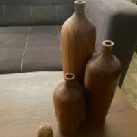 گلدان چوب گردو سه عدد|صنایع دستی و سایر لوازم تزئینی|ساری, |دیوار