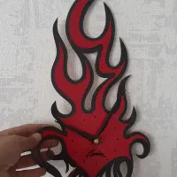 ساعت دیواری طرح شعله