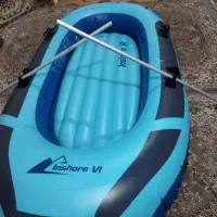 فروش قایق بادی المانی 3 نفر نو عمراه با لباس غواصی