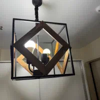 لوستر چوبی و فلز