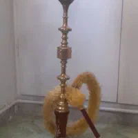 قلیون برنجی دوسیب تنه توپر سنگین بلند۷۵۰۰