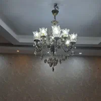 لوستر تمام برنج آبکاری با طلا