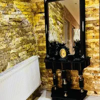 آینه کنسول با ساعت وشمعدانی