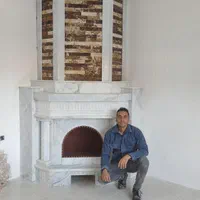 شومینه سنگی و باربیکیو ،هیزوم سوز