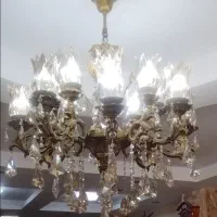 لوستر برنزی ۸شاخه در حد نو