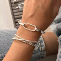 بنگل های مینیمال آبکاری نقره|بدلیجات|تهران, فاطمی|دیوار