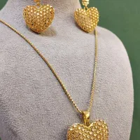 نیم ست قلب تراش طلای ۱۸ عیار با اجرت کم|جواهرات|شیراز, ملاصدرا|دیوار