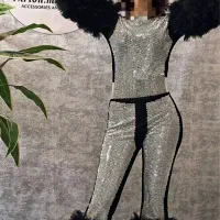 ست بادی و شلوار*سنگ دوزی*مجلسی*مهمانی