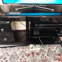 میز تلوزیون شیشه ای دودی