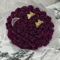دسته گل و باکس گل روبانی با کاغذ پیچی رایگان|گل مصنوعی|تبریز, |دیوار