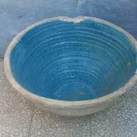 تغار سفالی لعابی قدیمی|کلکسیون اشیاء عتیقه|کاشان, پاقپان|دیوار