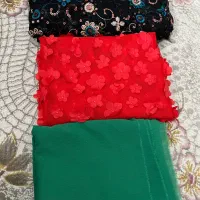 سه تیکه پارچه حریر