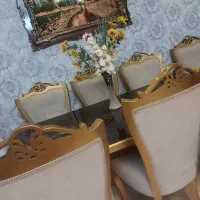 ست مبلمان ۷نفره باناهارخوری ۸نفره همراه میزوسط|مبلمان خانگی و میز عسلی|تهران, حکیمیه|دیوار