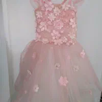 لباس عروس صورتی برای 6 تا 10 سال