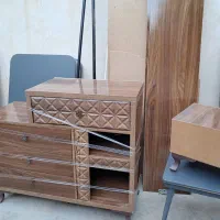 تخت خواب دونفره چوب|تخت و سرویس خواب|کلاله, |دیوار