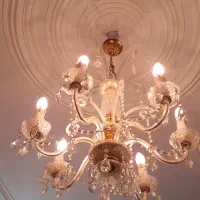 لوستر 6 شاخه کریستالی