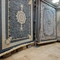 فرش افشان شاهانه کرم ۷۰۰ شانه نخ پنبه اکرولیک|فرش|مشهد, امیر|دیوار