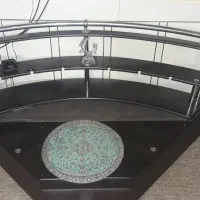 میز مبل الی، دور چرم، دستههای استیل، قیمت توافقی