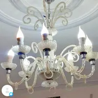 دو عدد لوستره کریستالی سالم
