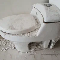 سرویس فرنگی و روشویی سنگی کمددار