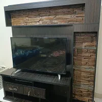 میز تلویزیون با نمای چوب