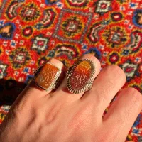 دوعدد انگشتر نقره عقیق عیاربالا|جواهرات|اردبیل, |دیوار