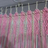 پرده مکرومه بافی|صنایع دستی و سایر لوازم تزئینی|شهر بابک, |دیوار