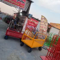 ترولی چهار چرخ ۳ تن اج دار گاری دستی چرخ آج دار|ابزارآلات|ری, بازار آهن|دیوار