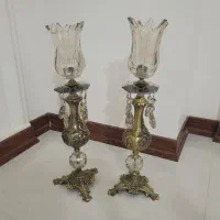 شمعدان باپایه های برنج