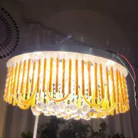 لوستر اسپیکر دار با دو کنترل وارداتی نوو|لوستر و چراغ آویز|کرمان, |دیوار