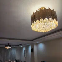 دو عدد لوستر کریستالی پر نور با کنترل|لوستر و چراغ آویز|تهران, طرشت|دیوار