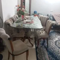 میز نهارخوری۸نفره با۶صندلی.ومبل ۷ نفره